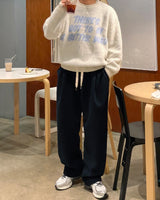 コージーフリースワイドスウェットパンツ