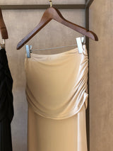 Jelly Shirring Long Skirt