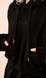 Layered Hoodie Black