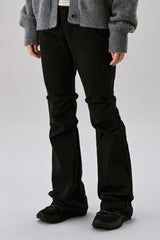 ピンタックブーツカットパンツ [Black]