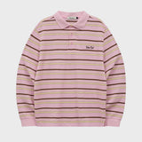 ストライプロゴピケロングスリーブTシャツ