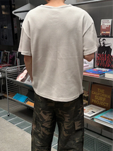 [Unisex] ワッフルヘンリーネックハーフスリーブ (4color)