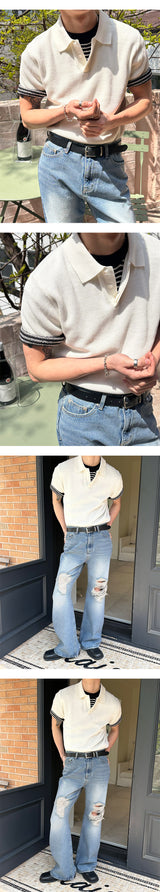 [S/S] Stripe boucle half knit(4color)