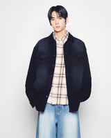 25FW ディストレスチェクコットンシャツ ベージュ