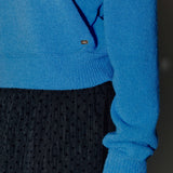 Boucle off shoulder Blue