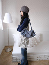 belt suede shoulder bag