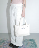 Quilted cotton mini tote bag