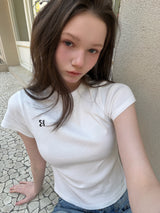 [MADE] Elo, lettering basic short-sleeved T-shirt