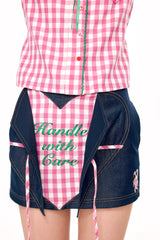 (Copy of) Handle with Care Mini Skirt (Navy)