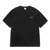 25SS EMBO LOGO WAFFLE SHORT SLEEVE T-SHIRT BLACK