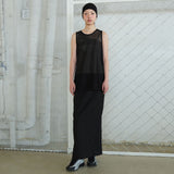 メッシュネットスリーブレス black