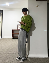cable cosyharu semi-over knit