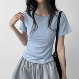 Slim Fit 🌟 Spandex Basic Plain Short-Sleeved T-shirt (8 colors)