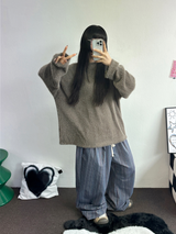 パッチ🤎ルーズガーリーオーバーニット🧸🤍🤎🖤4カラー