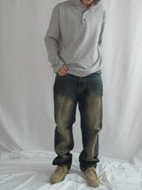 Vintage Oil Denim Washing Pants