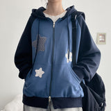 Star Patch Raglan Hoodie Zip-up (4 colors) H&L