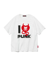 FLOCKING DEVIL HEART T-SHIRT - [WHITE]