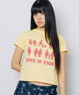 ラブイズディスエンジェルTシャツ - イエロー