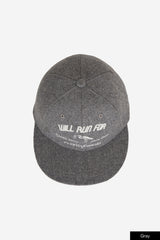 Bird embroidery wool flat cap