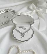 [イ・ヨンジ Necklace] バレエリボン ステンレス チェーン チョーカーネックレス