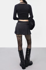 Unaine Garterbelt Uneven Stockings