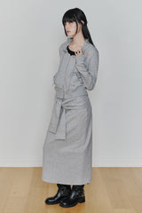 BLOOM ZIP-UP JACKET melange grey