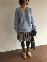 [MD Pick]ヒメウールタッチVネックニット