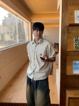 Chiba Patchwork Short Sleeve Shirt