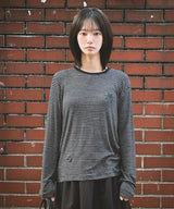 Teen Stripe Symbol Logo Long Sleeve_Black