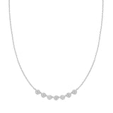 [worn by twice nayeon] silver pavé multi beads chain rhodium plating + 925 silver necklace N065-07H