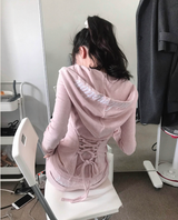 [♡MADE♡] パピーベロアバックアイレットスリムフードジップアップ