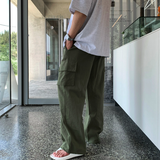 Maret Ice Linen Cargo Banding Wide Pants