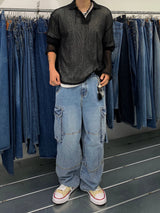 Monster Air Cargo Denim Pants 3C