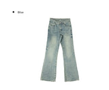 テット デニム ウォッシング ローライズ ブーツカット パンツ