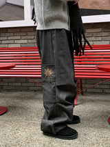 Star Carpenter Raw Pintuck Balloon Pants