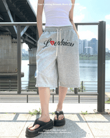 Y2K イーズレタリングバミューダパンツ (Gray)