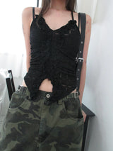ruffle lace halter slvl