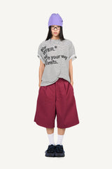 ディスターブ ストライプ プリント Tシャツ