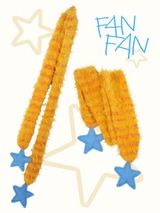 フラッフィー ストライプ スカーフ スターアクセント（ Sunset Orange）
