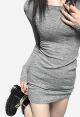Slim wear fit rib one piece