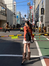 ハッシュウールラウンドカーディガン