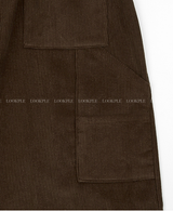 And double corduroy Carpenter Bendable Wide Pants