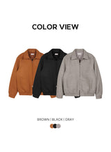 LMN ジェードウールオーバーサイズフィットクロップドジャケット (3 colors)