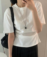 Silver925 ブラックドロップネックレス