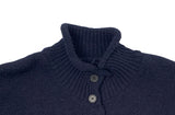 Mayo Pocket Loose Fit High Neck Knit Cardigan