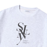 セリフレイヤードシンボルスウェットシャツ (LIGHT GRAY)