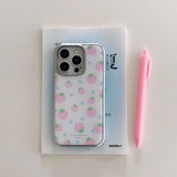 DOT STRAWBERRY SILVER EPOXY CASE