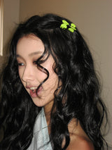 [2 set] Combi mini hair pin (Lime) 