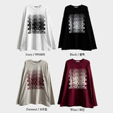 NT Gradient Noise Printed Long Sleeve Tee