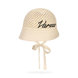 New Wave Varzar Punching Knit Bonnet Hat Natural